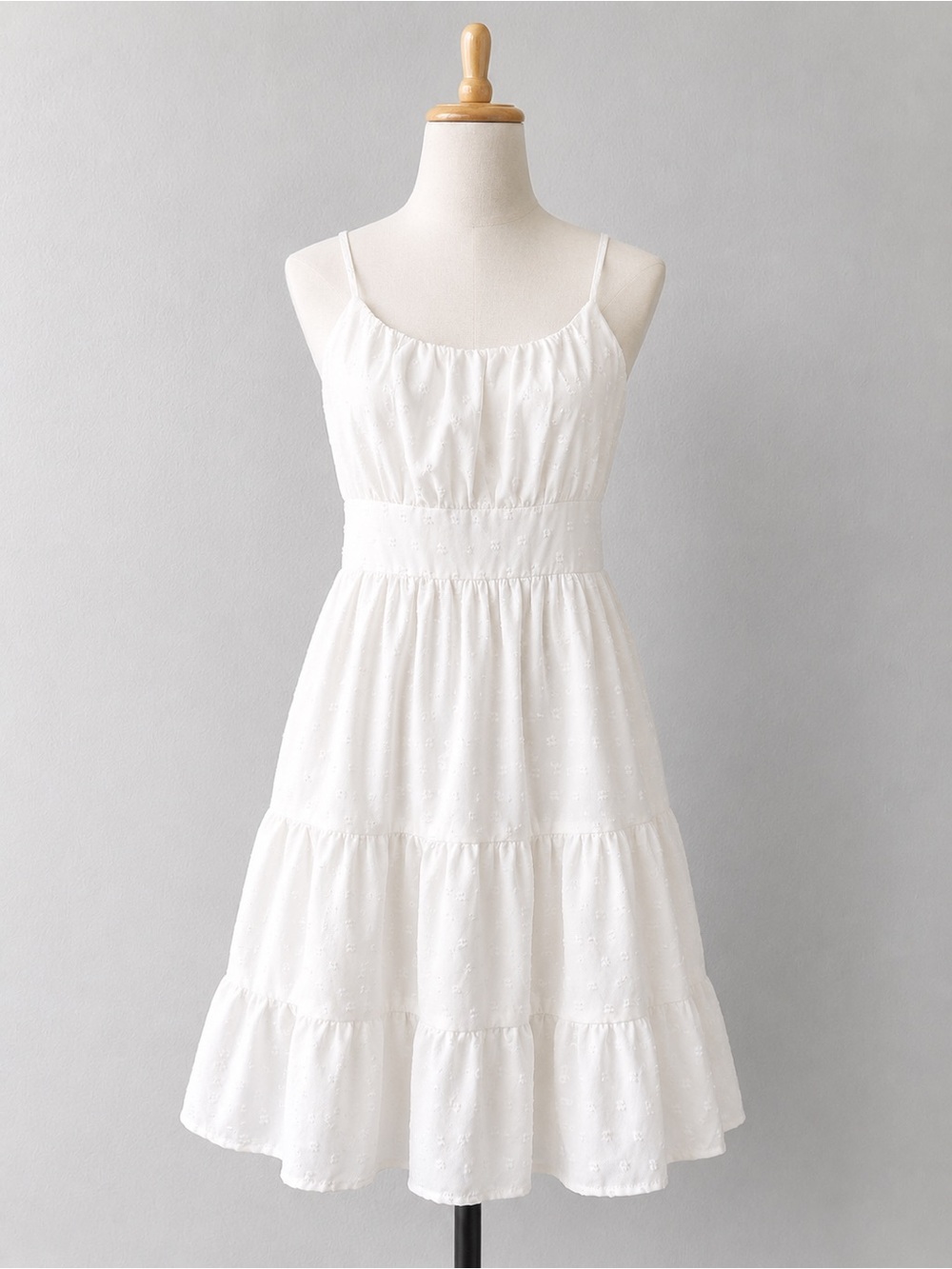 White Mini Dress Babydoll Tiered Girls SZ 14/16 Soft Girl Coquette
